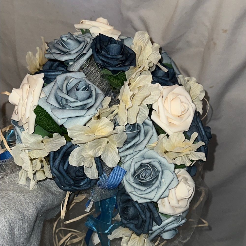 Blue and White Floral Bouquet